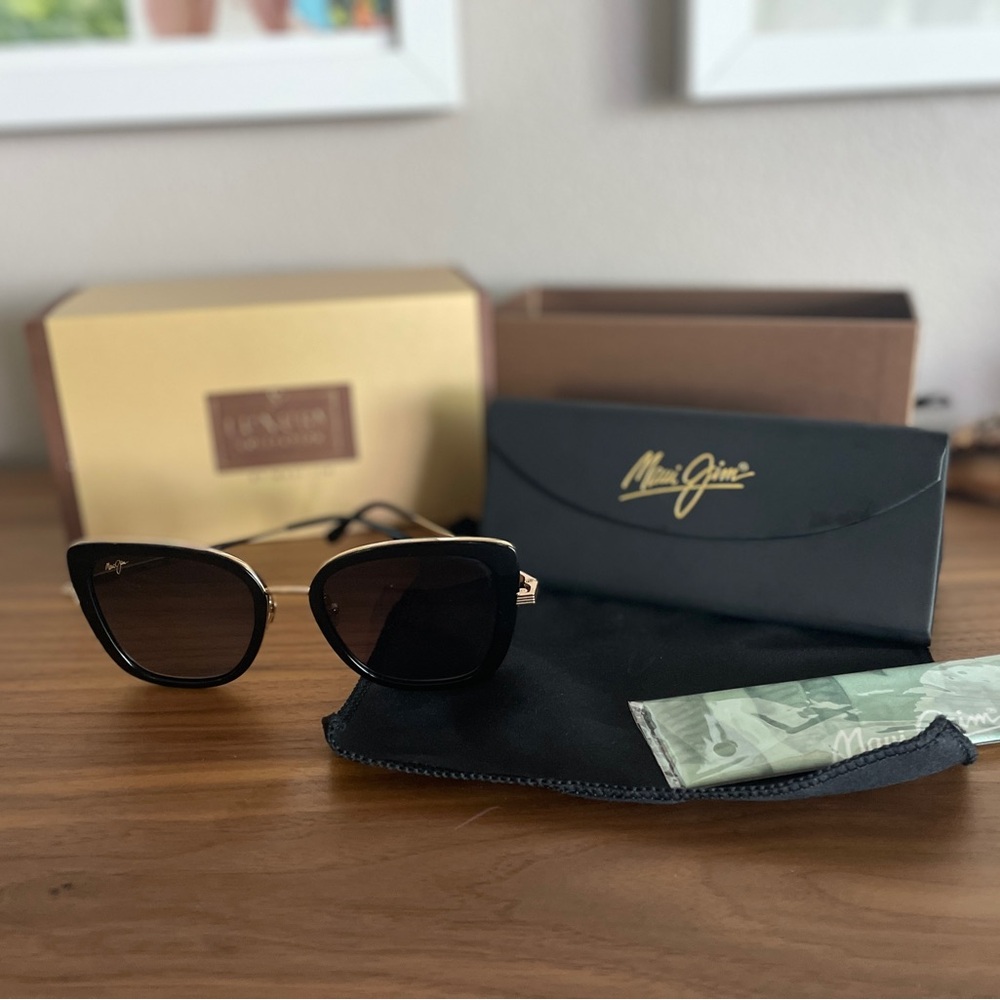 Maui Jim Luxury Collection Violet Lake Black Sunglasses